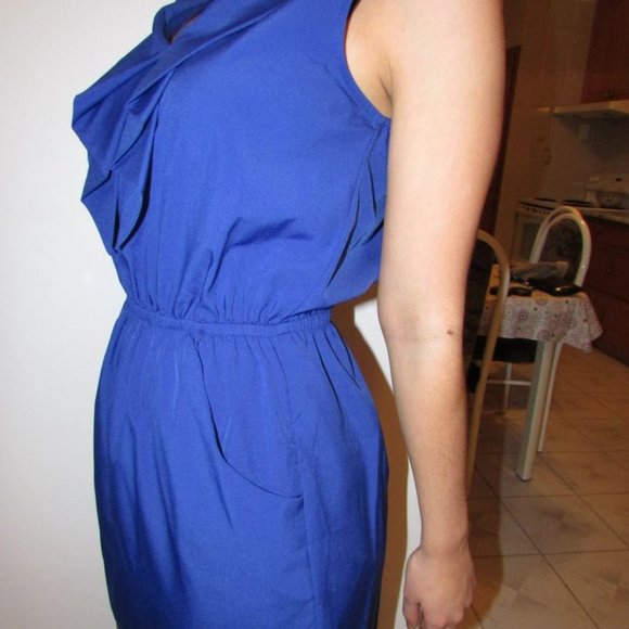 Blue Women's Dress with Ruffles Size Small/Medium - Picture 2 of 5